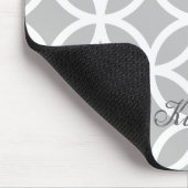 Gray Diamond Pattern Personalized Mousepad Muismat (Hoek)