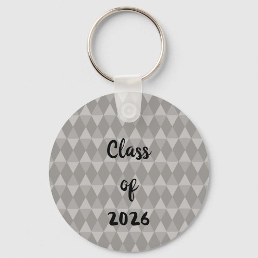 Gray Diamond Pattern Sleutelhanger (Achterkant)