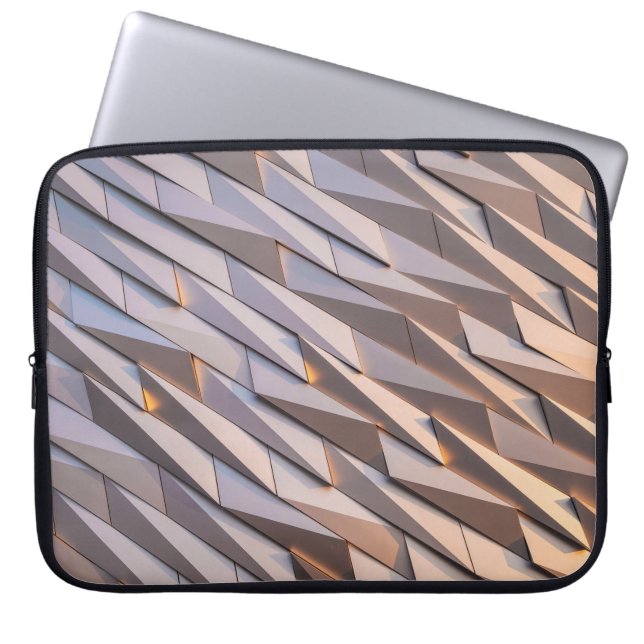 GRAY DIGITAL WALLPAPER LAPTOP SLEEVE (Voorkant)