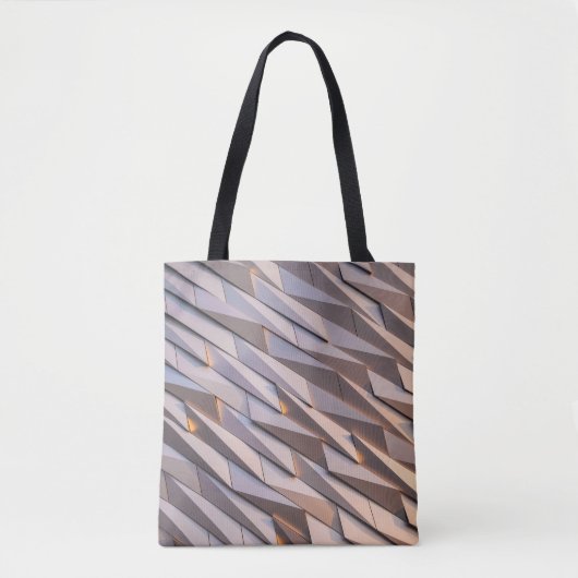 GRAY DIGITAL WALLPAPER TOTE BAG (Voorkant)