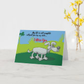 Gray Dog Lonley... ik mis je Kaart (Gele Bloem)