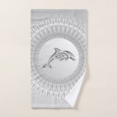 Gray Dolphin Mandala Handdoek (Handdoek)