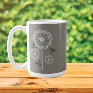 Gray Dragonflies Coffee Mok