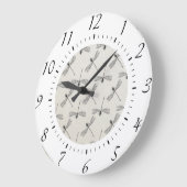 Gray Dragonfly Pattern Grote Klok (Hoek)