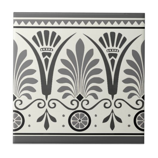 Gray Dresser Art Minton Palmette 1880 Tile Repro Tegeltje (Voorkant)