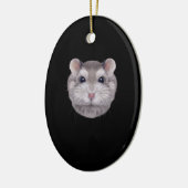 Gray Dwarf Hamster Face Keramisch Ornament (Links)