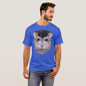 Gray Dwarf Hamster met Bachelor Universiteit T-shirt (Voorkant volledig)