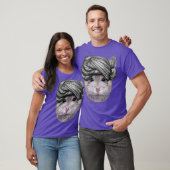 Gray Dwarf Hamster met Turban Head Wrap T-shirt (Unisex)