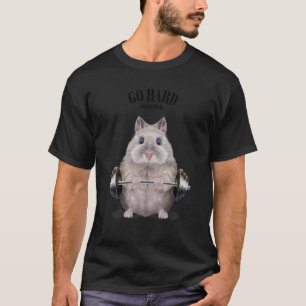Gray Dwarf Hamster Spiertraining Weightlift F T-shirt