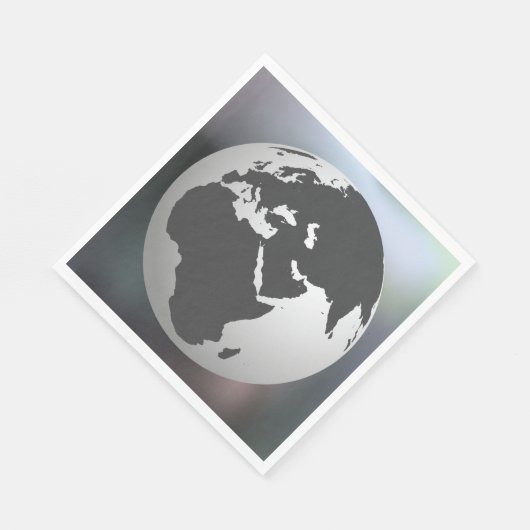 Gray Earth Wereldbol Servet (Hoek)