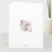 Gray Easter Bunny Personalized Folded Card Kaart (Achterkant)