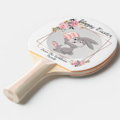 Gray Easter Bunny Personalized Ping Pong Paddle Tafeltennisbatje (Voorkant Gekanteld)