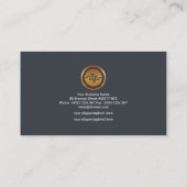 Gray Elegance Simple Gold Wave Forex-handelaar Visitekaartje (Achterkant)