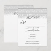 Gray Elegance Wedding RSVP (Voorkant / Achterkant)
