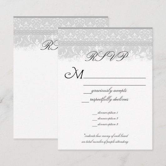 Gray Elegance Wedding RSVP