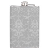 Gray Elegant Damask Flask Heupfles (Achterkant)