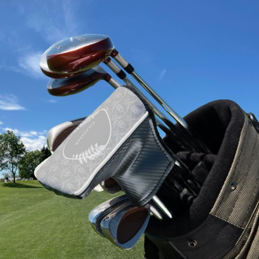 Gray Elegant Damask Golf Head Hoesje Golfheadcover