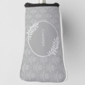 Gray Elegant Damask Golf Head Hoesje Golfheadcover (Draai 90)