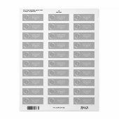 Gray Elegant Damask Label (Full Sheet)