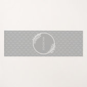 Gray Elegant Damask Yoga Mat (Voorkant (horizontaal))