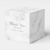 Gray Elegant Marble Wedding Bedankdoosjes (Voorkant Zijde)