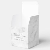 Gray Elegant Marble Wedding Bedankdoosjes (Geopend)