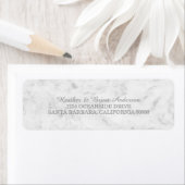 Gray Elegant Marble Wedding Etiket (Insitu)