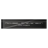 Gray Elegant Modern Desk Naambordje (Voorkant)