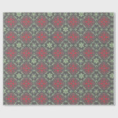 Gray Elegant Nordic Winter Snowflake Trendy Cadeaupapier (Vlak)