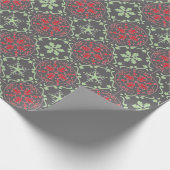 Gray Elegant Nordic Winter Snowflake Trendy Cadeaupapier (Hoek)