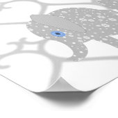 Gray Elephant Baby Nursery Art Poster (Hoek)