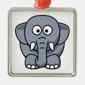GRAY ELEPHANT METALEN ORNAMENT (Voorkant)