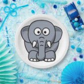 GRAY ELEPHANT PAPIEREN BORDJE (Feest)