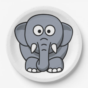 GRAY ELEPHANT PAPIEREN BORDJE