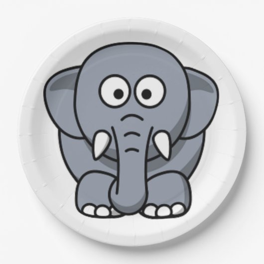 GRAY ELEPHANT PAPIEREN BORDJE (Voorkant)