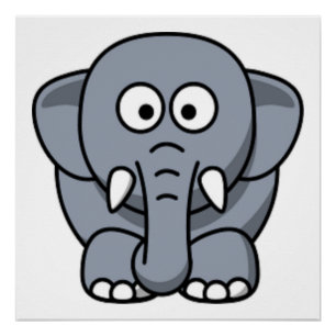 GRAY ELEPHANT PERFECT POSTER