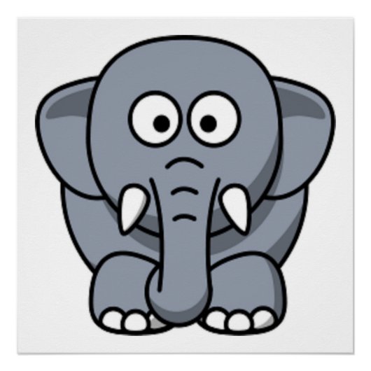 GRAY ELEPHANT PERFECT POSTER (Voorkant)