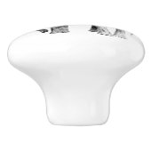 Gray Elephant realistische afbeelding Keramische Knop (Zijkant)