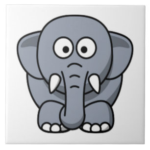 GRAY ELEPHANT TEGELTJE