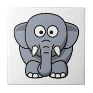 GRAY ELEPHANT TEGELTJE
