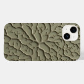 Gray Embossed Organic Texture iPhone Case (Achterkant (horizontaal))