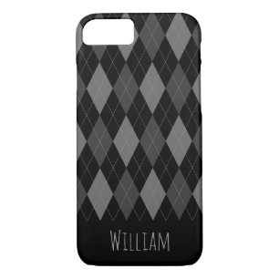 Gray en Black Argyle Pattern iPhone 7/8 Hoesje