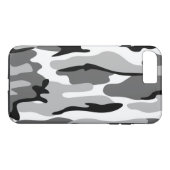 Gray en Black Camouflage iPhone 7 Hoesje (Achterkant (Horizontaal))