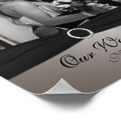 Gray en Black Damask Photo Lijst Invoegen Poster (Hoek)