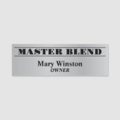 Gray en Black Professional Name Tag (Voorkant)