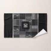 Gray en Black Wild Animal Pattern met Monogram Bad Handdoek (Handdoek)