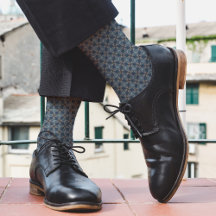 Gray en Blue Abstract Plant Pattern Cool Natuur