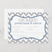 Gray en Blue Chevron Predications & Advice Card Advieskaart (Voorkant / Achterkant)