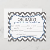 Gray en Blue Chevron Predications & Advice Card Advieskaart (Voorkant / Achterkant)