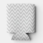 Gray en Coral Chevron Monogram Blikjeskoeler (Achterkant)
